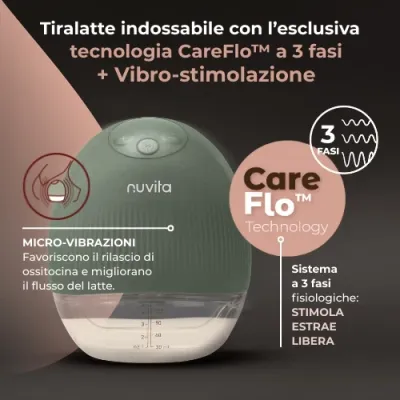 Tiralatte elettrico indossabile singolo a 3 fasi - Materno Flow 1264W