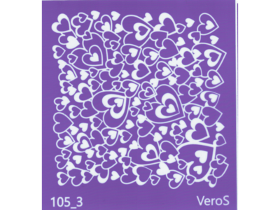 Vero Silkscreen for Polymer Clay - Hearts Valentines Day