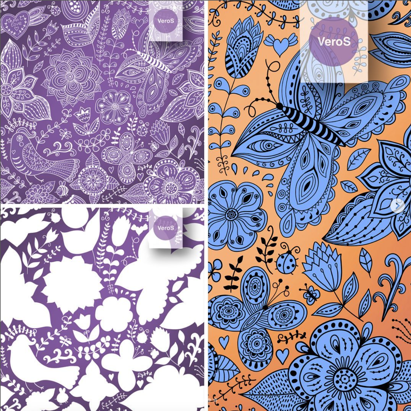 Vero Double Silkscreens for Polymer Clay, Two Silkscreens to Create Multi-color Designs