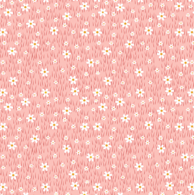No-Water-Needed Transfer Paper for Polymer Clay PINK DAISY FIELD (14X14 cm)