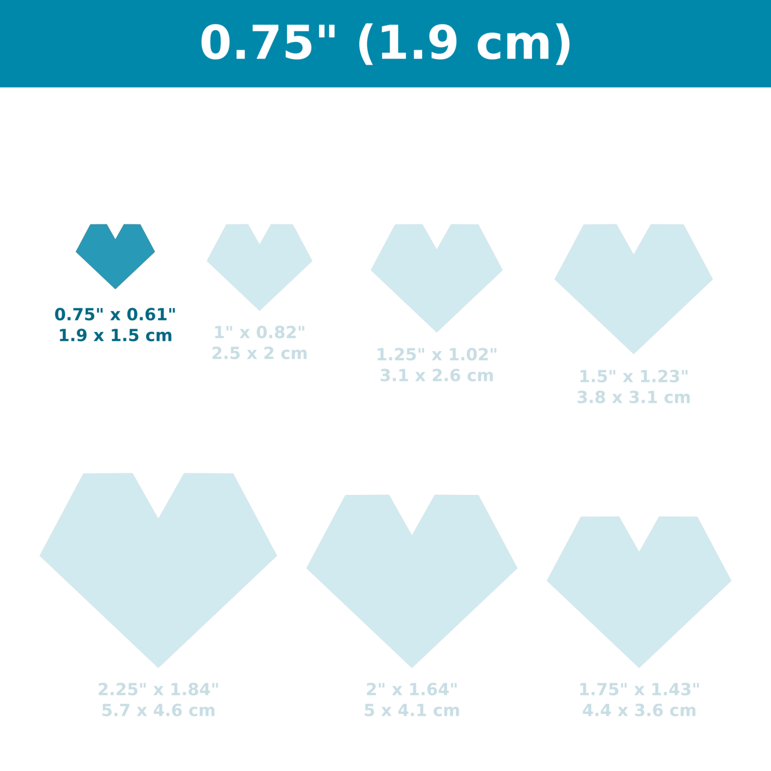 Diamond Heart #18 Polymer Clay Cutter
