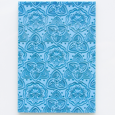 Textured Rubber Mat for Polymer Clay - 3&quot;x2.1&quot; inches (FLOWERS_NCM01_S200)