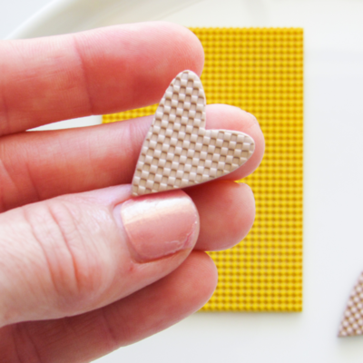 Textured Rubber Mat for Polymer Clay - 3&quot;x2.1&quot; inches (SQUARE02_I2)