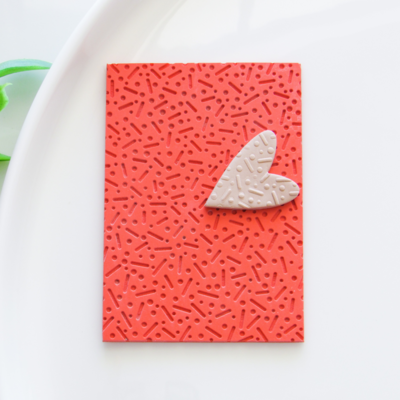 Textured Rubber Mat for Polymer Clay - 3&quot;x2.1&quot; inches