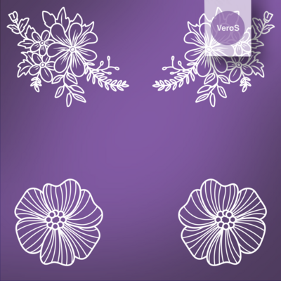 Silkscreen for Polymer Clay / Bouquet 202