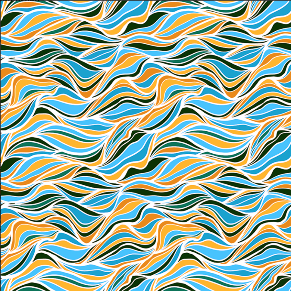 No-Water-Needed Transfer Paper for Polymer Clay WAVES 02 (14X14 cm)