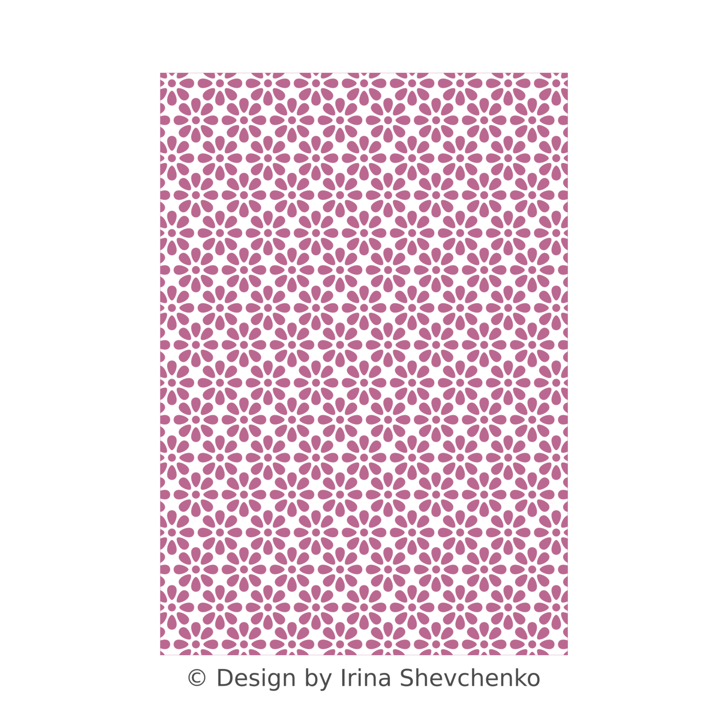 Textured Rubber Mat for Polymer Clay - 3&quot;x2.1&quot; inches (FLOWERS_ISH01)