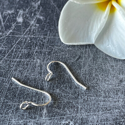 Silver-Plated Ear Wires with Perpendicular Loops to Easily Attach Polymer Clay Components 10 pairs.