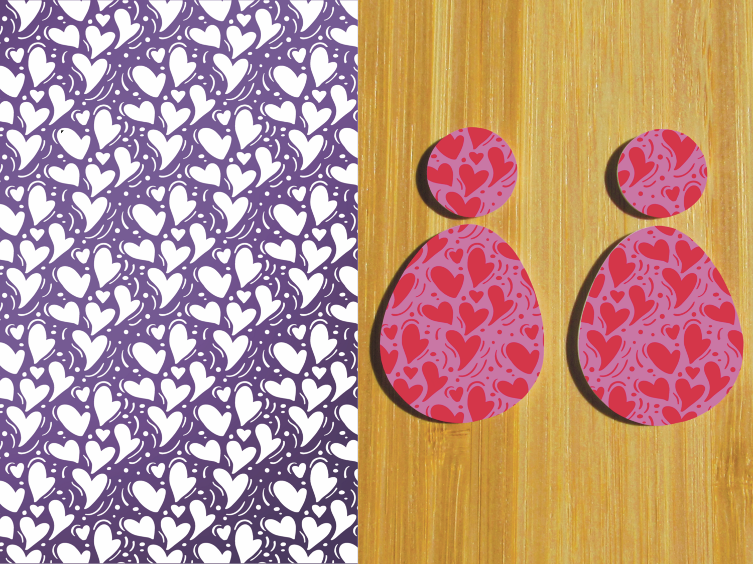 Vero Silkscreen for Polymer Clay - Love Hearts Valentines Day