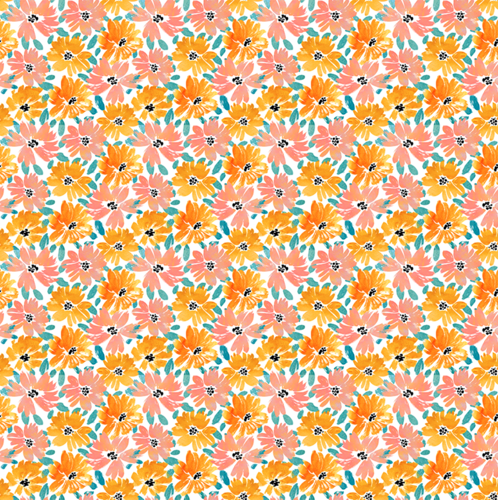 No-Water-Needed Transfer Paper for Polymer Clay SUMMER FLOWER HAPPINESS (14X14 cm)