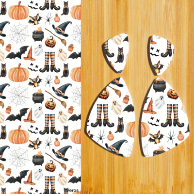 3.5x5&quot; Water Soluble Transfer Sheet for Polymer Clay / HALLOWEEN T169