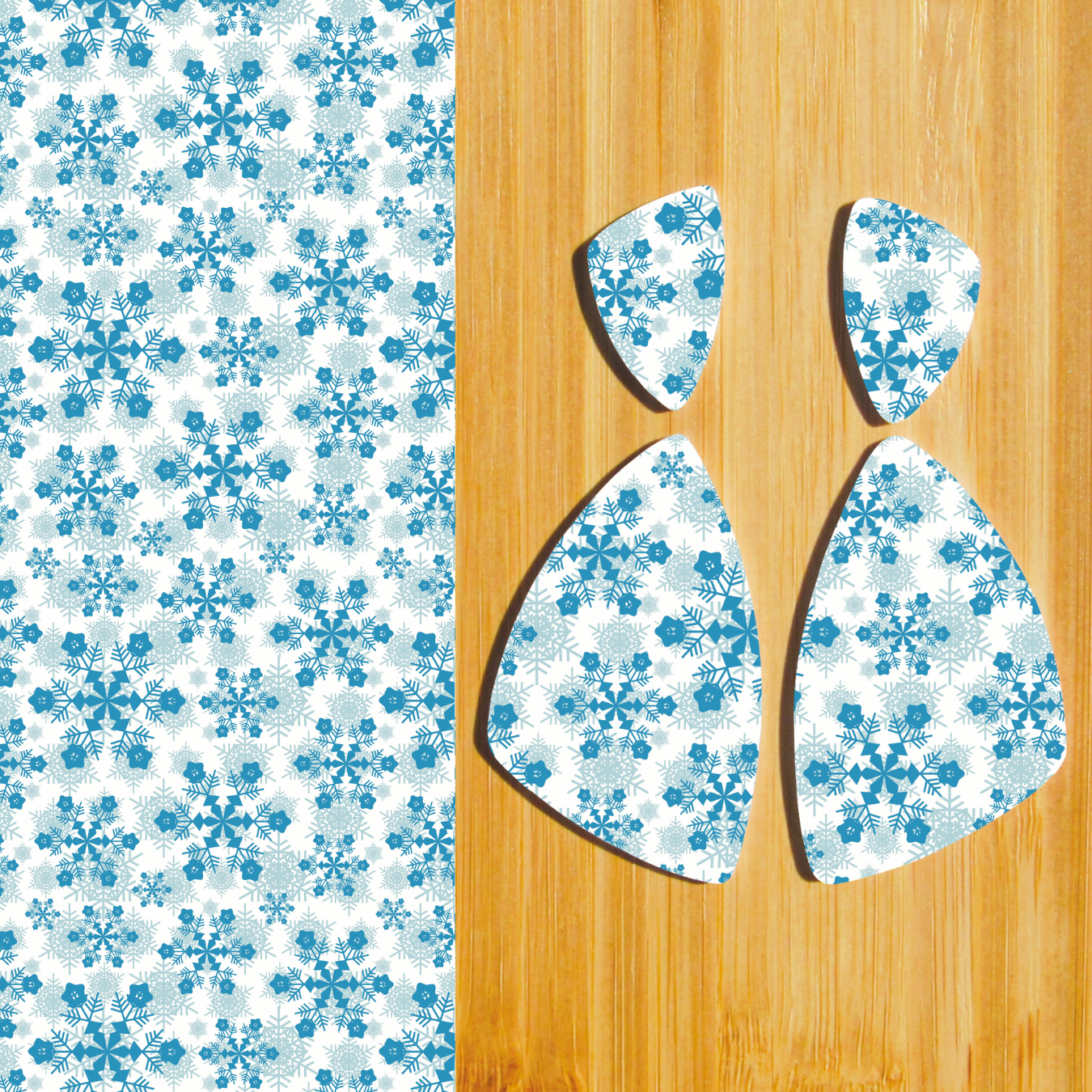 3.5x5&quot; Water Soluble Transfer Sheet for Polymer Clay / Snowflakes T136