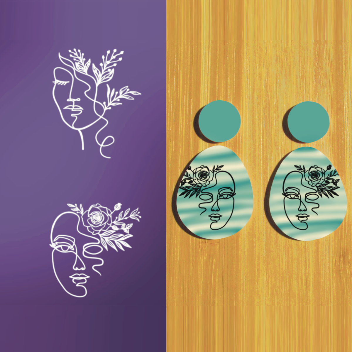 Silkscreen for Polymer Clay / Beautiful Faces 200