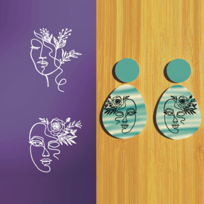 Silkscreen for Polymer Clay / Beautiful Faces 200