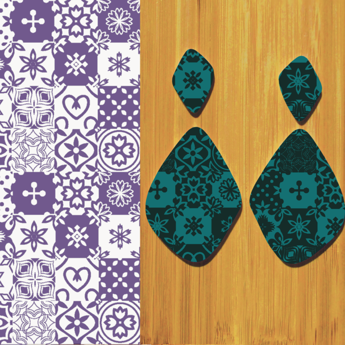 Silkscreen for Polymer Clay, Mosaic Tile 125