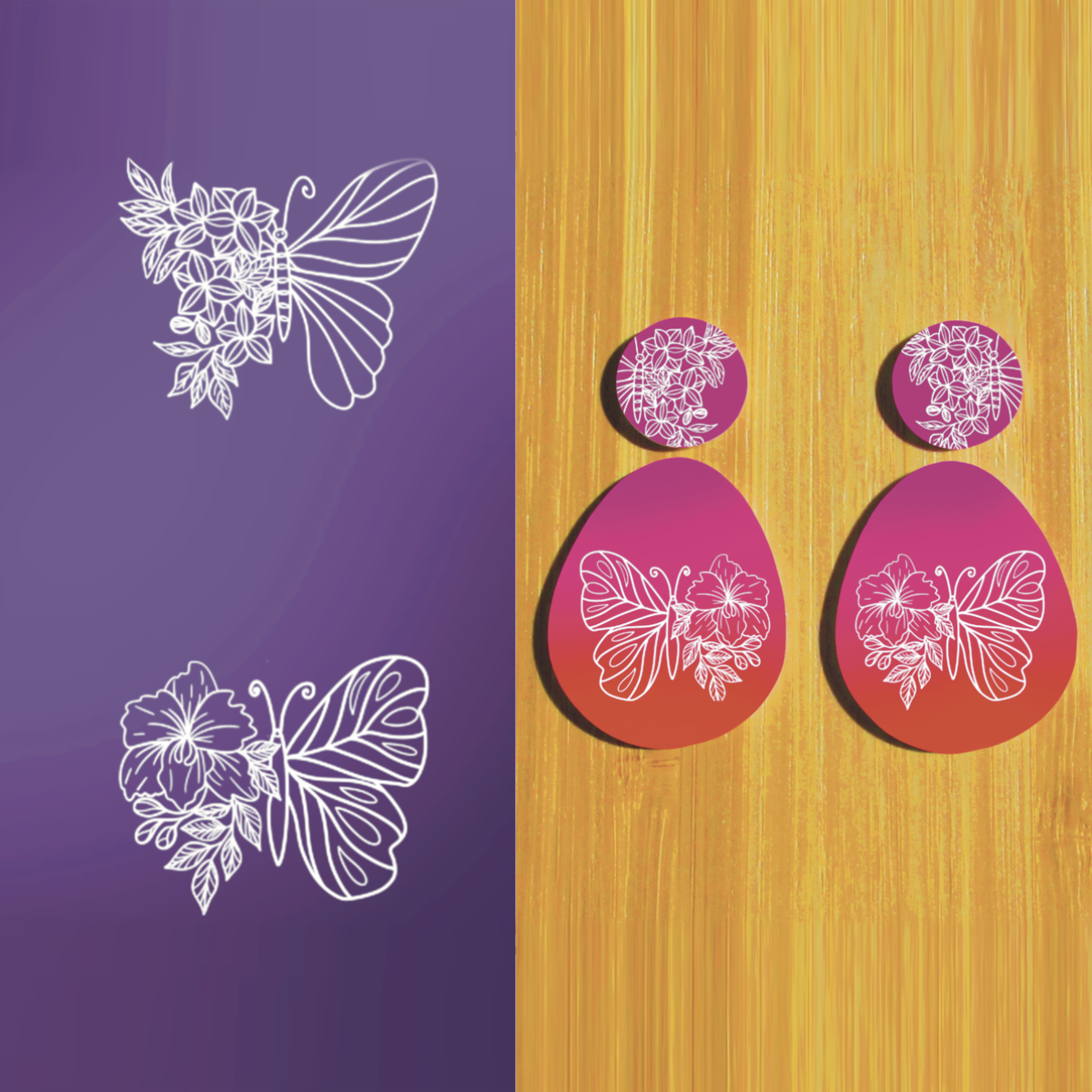 Silkscreen for Polymer Clay / Butterfly 201