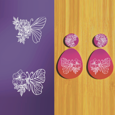 Silkscreen for Polymer Clay / Butterfly 201