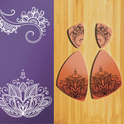 Silkscreen for Polymer Clay / Lotus 199