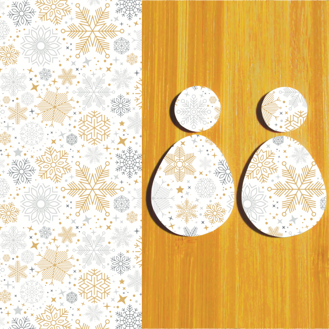 3.5x5&quot; Water Soluble Transfer Sheet for Polymer Clay / Pastel Snowflakes  T189