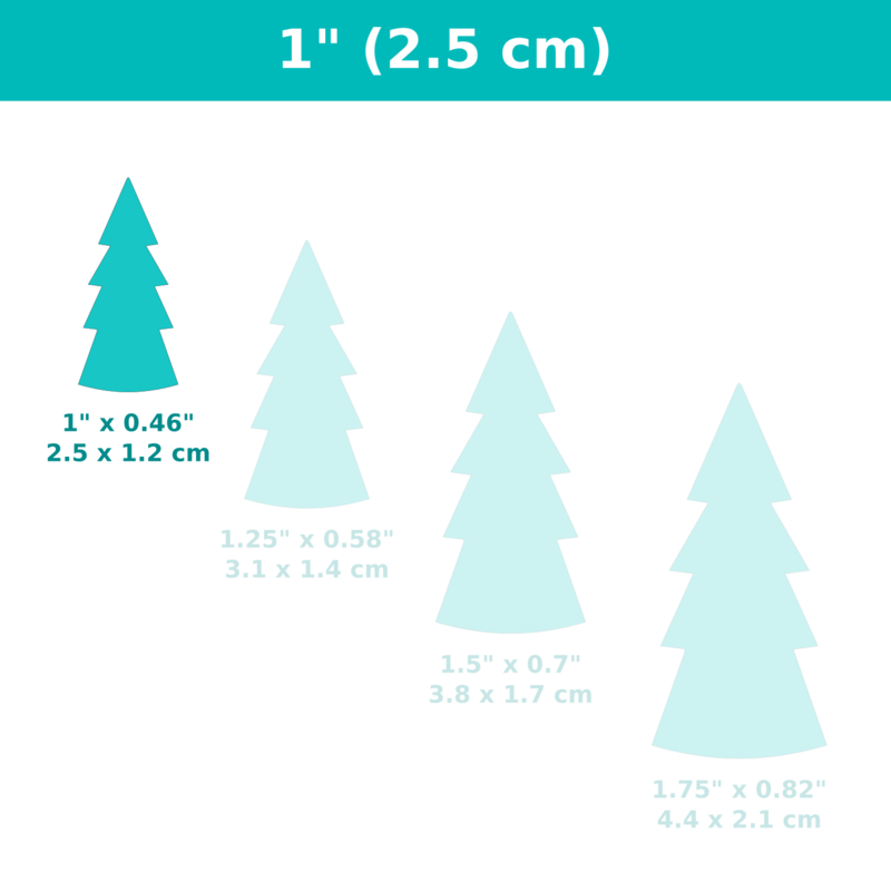 Christmas Tree #34 - Polymer Clay Cutter, Height: 1&quot; inches