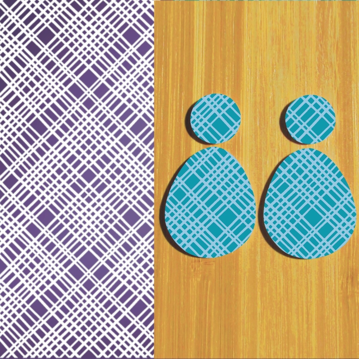 Silkscreens for Polymer Clay, Plaid Checks 065