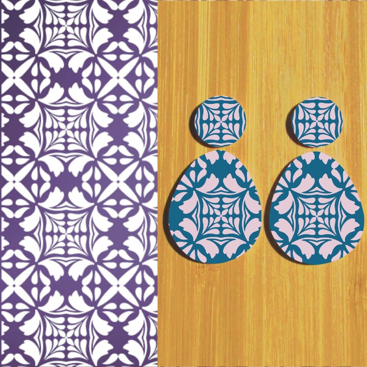 Silkscreens for Polymer Clay, Spanish Tile 040