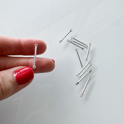 Silver-plated Brass Link 17x2mm 5 pairs (10 pieces)