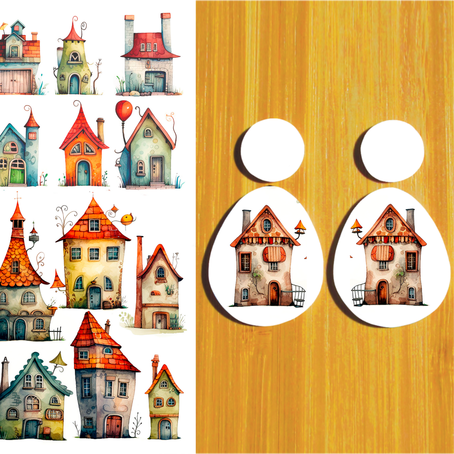 Two Water Soluble Transfer Sheets to Create Mirrored Image Transfer on Polymer Clay -3.5x5&quot; -T216-T217