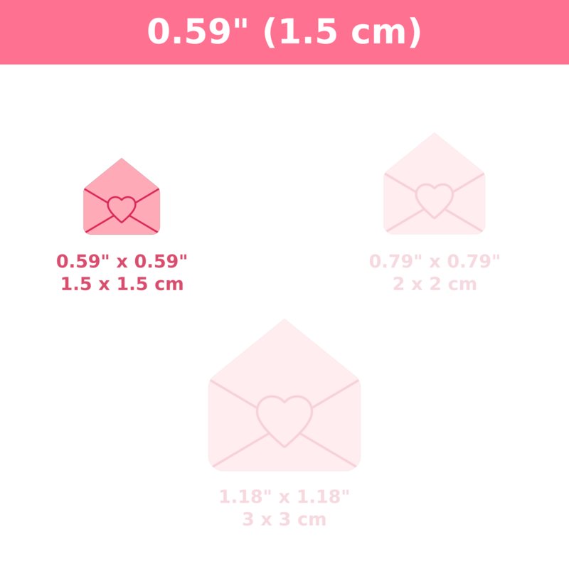 Valentine #01 - Embossing Cutter for Polymer Clay, Width &amp; Height: 0.59&quot; inches