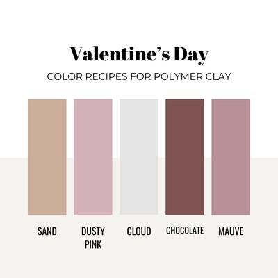 Color Mixing Recipes for Premo Polymer Clay - Valentine's Day