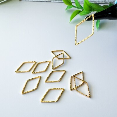23x13mm Gold-Plated Jewelry Components  Pkg of 10