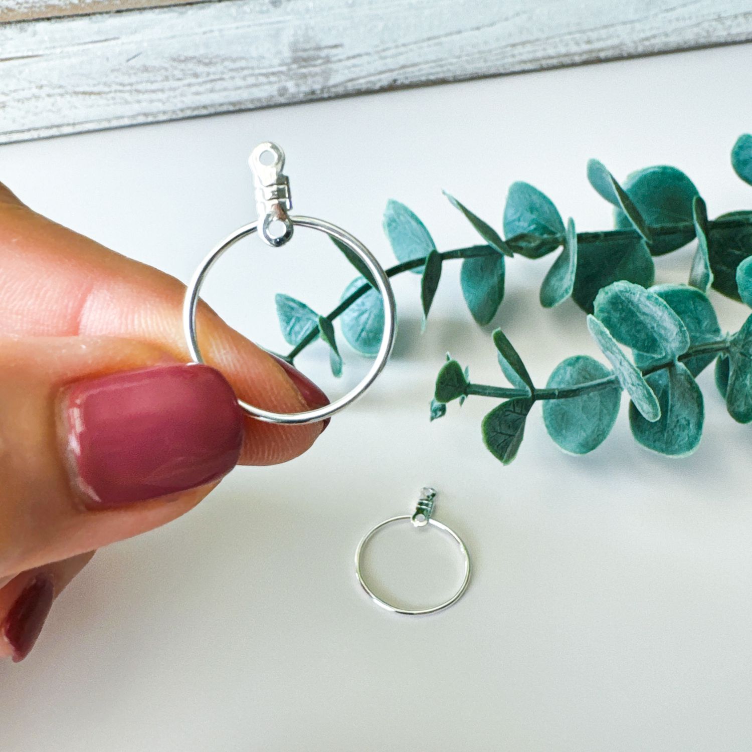 Round Hoop Earring Components - 5 pairs