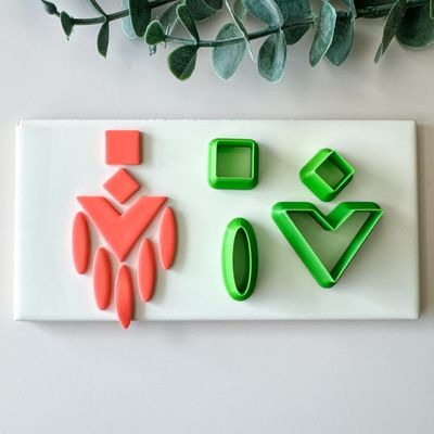 Dangle Earrings #51 - Set of Polymer Clay Cutters