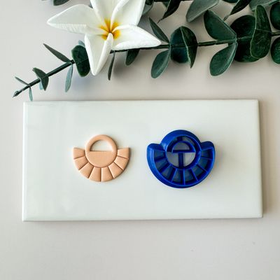 “Silk Thread” Earrings #05 Embossing Cutter for Polymer Clay