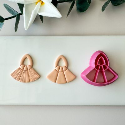 “Silk Thread” Earrings #01 Embossing Cutter for Polymer Clay