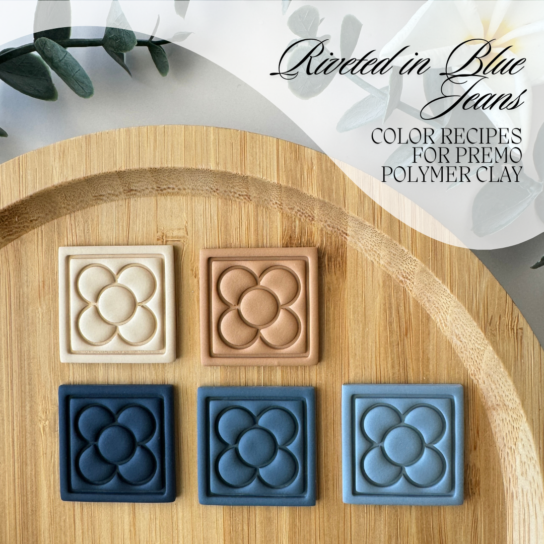 Riveted in Blue Jeans Color Palette - Color Recipes for Sculpey Premo Polymer Clay