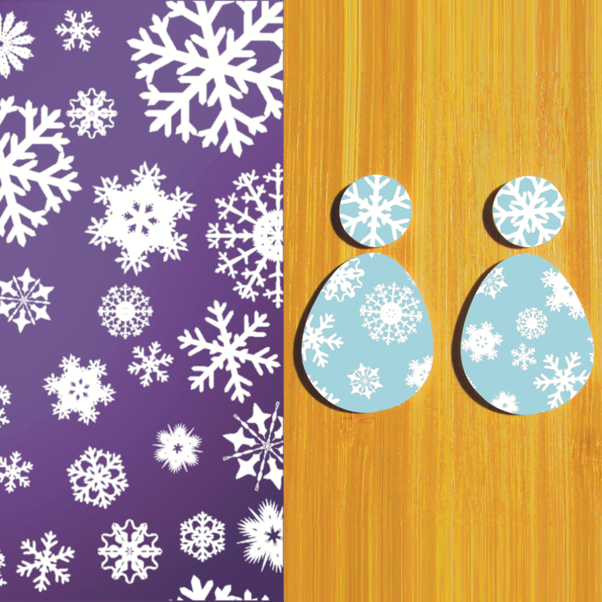 Silkscreen for Polymer Clay,  Large Snowflakes 164