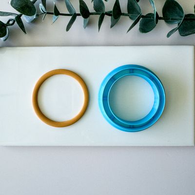 Large Ring #04 - Large Hoop Cutter for Polymer Clay Earrings 5mm Wide