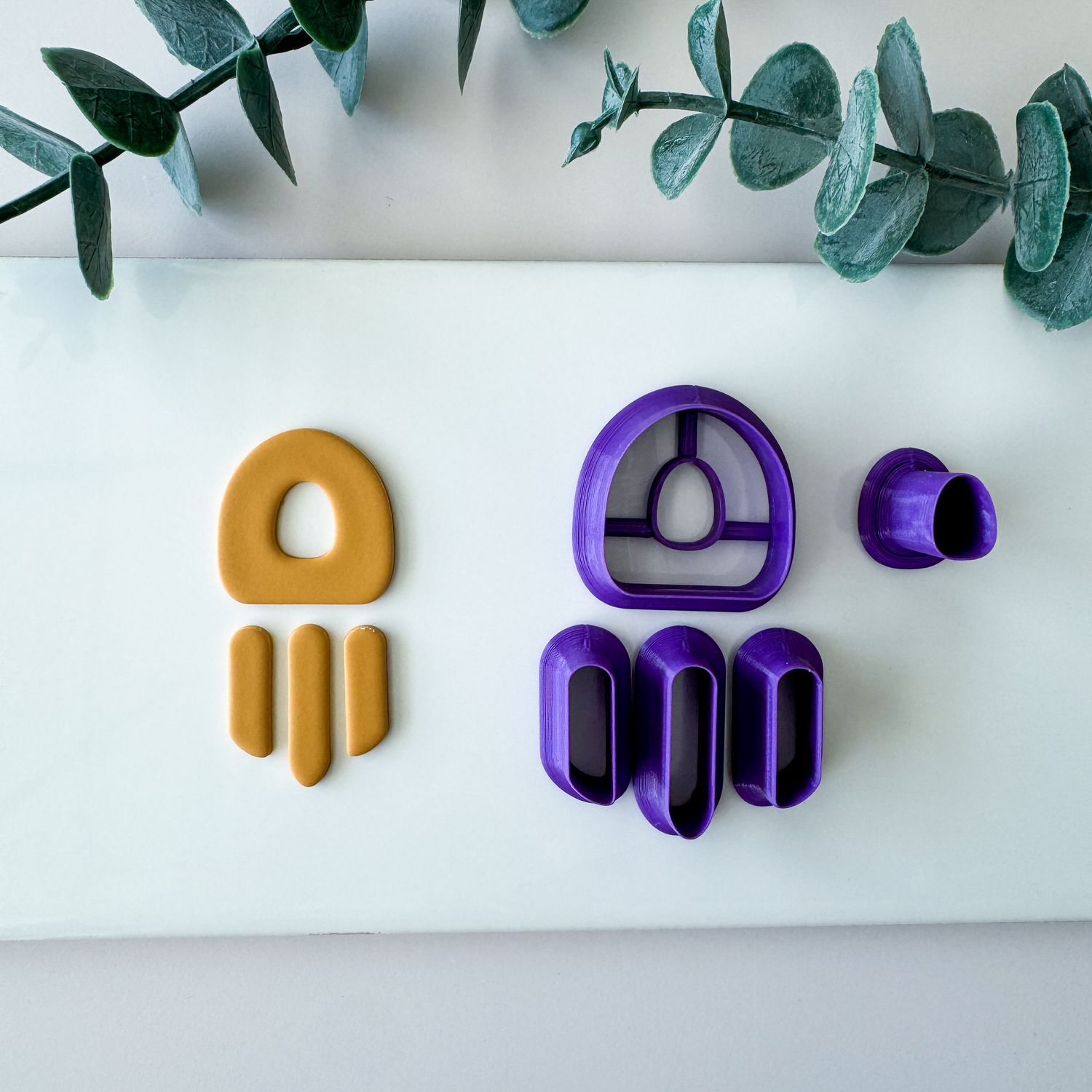 Dangle Earrings #61- Set of Four Polymer Clay Cutters