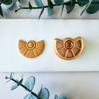 “Silk Thread” Earrings #06 Embossing Cutter for Polymer Clay