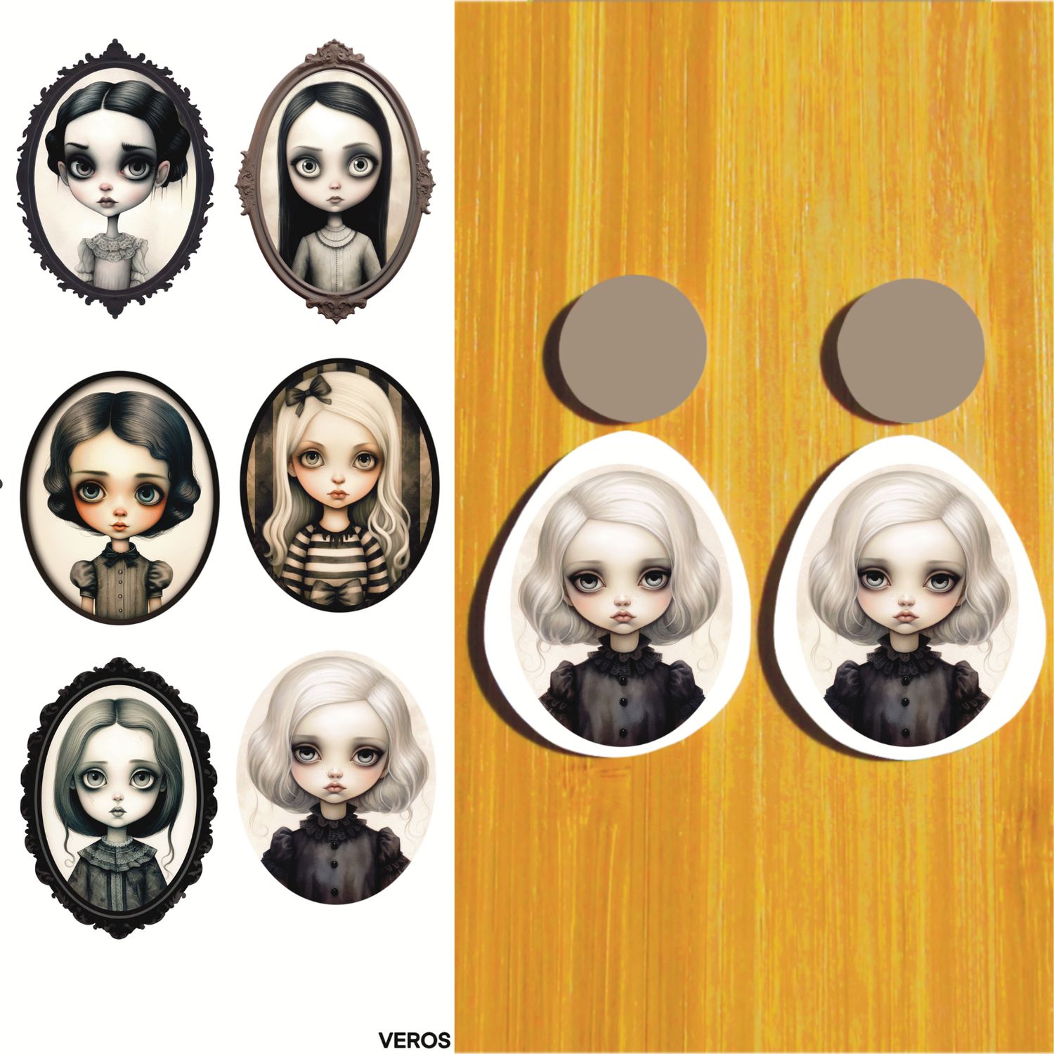 Two Water Soluble Transfer Sheets Mirrored Images for Polymer Clay - 3.5x5&quot; (T268-T269)