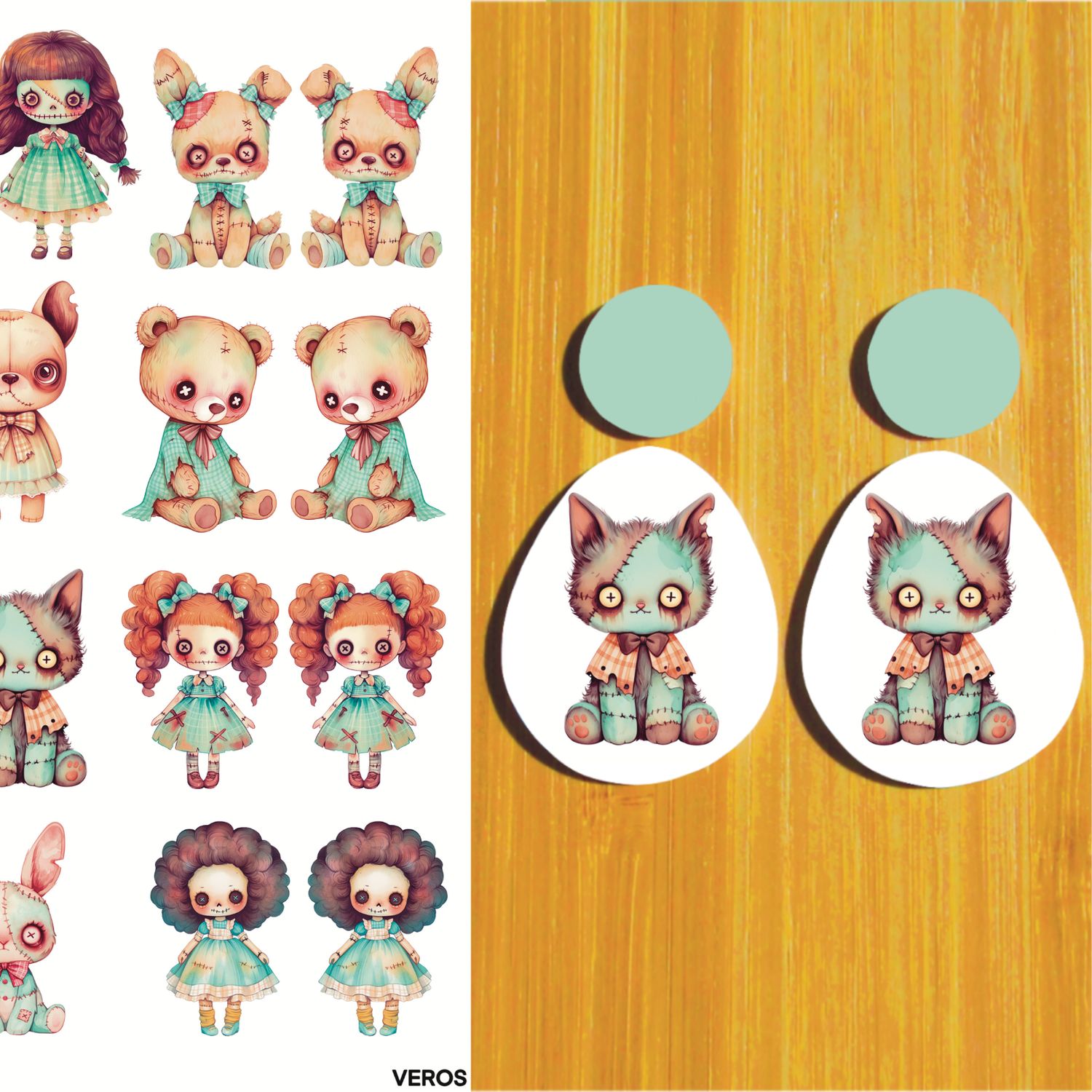 3.5x5&quot; Water Soluble Transfer Sheet for Polymer Clay / Voodoo Dolls 2 / T265