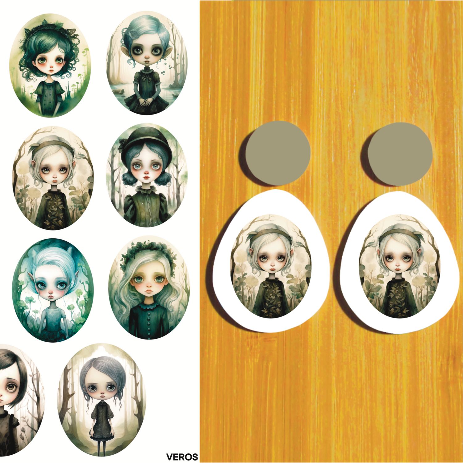 Two Water Soluble Transfer Sheets Mirrored Images for Polymer Clay - 3.5x5&quot; (T270-T271)