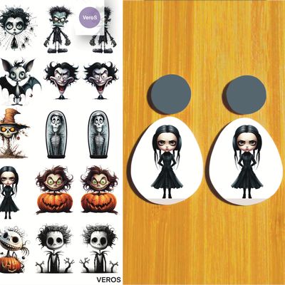 3.5x5&quot; Water Soluble Transfer Sheet for Polymer Clay / Halloween / T174