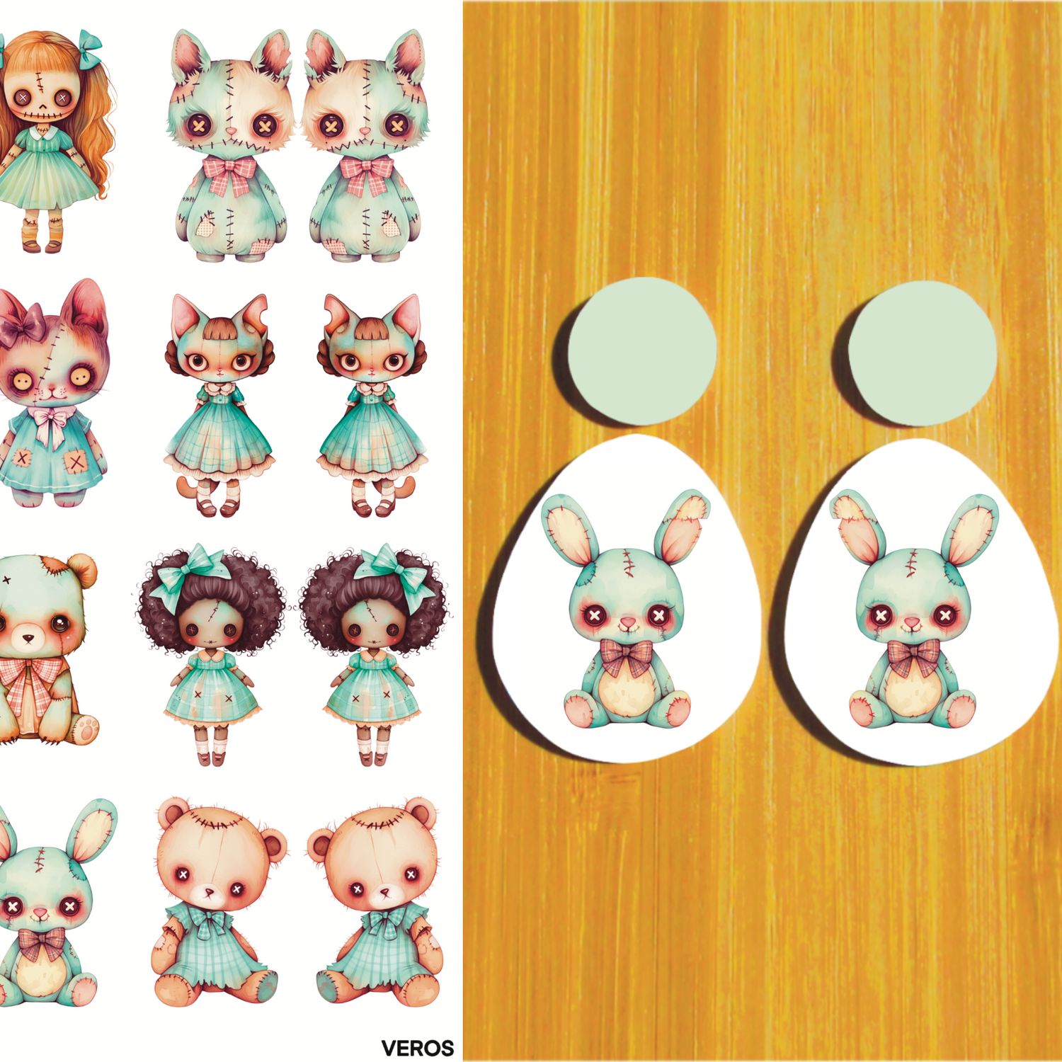 3.5x5&quot; Water Soluble Transfer Sheet for Polymer Clay / Voodoo Dolls 1 / T264