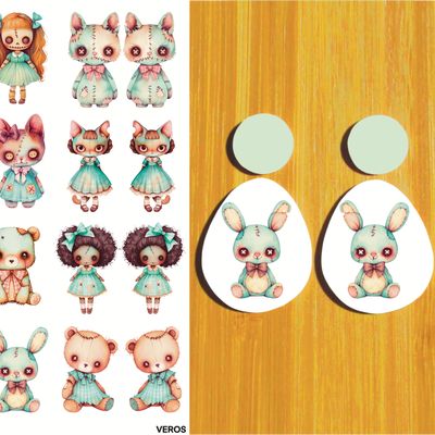 3.5x5&quot; Water Soluble Transfer Sheet for Polymer Clay / Voodoo Dolls 1 / T264