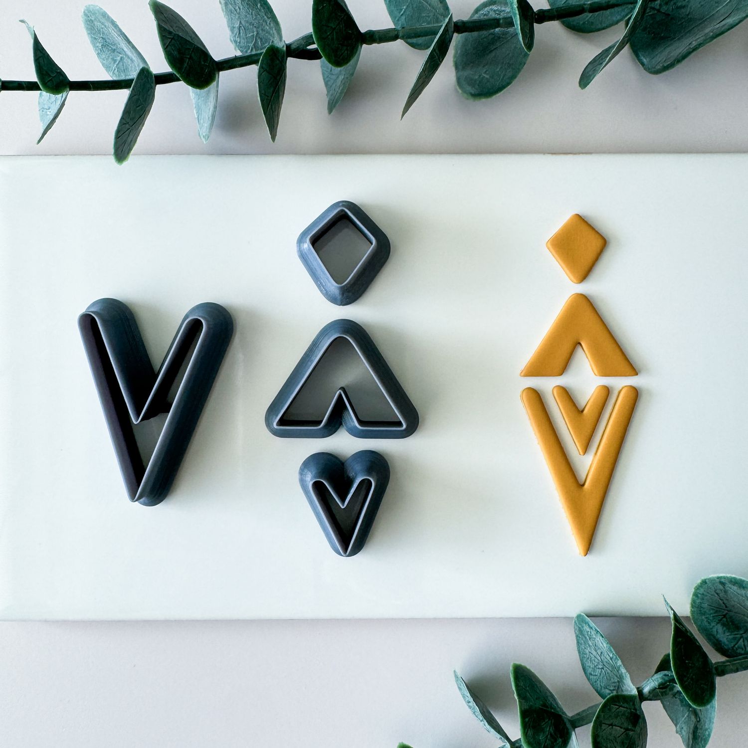 Triangle Arches Earrings #48 - Set of 4 polymer clay cutters