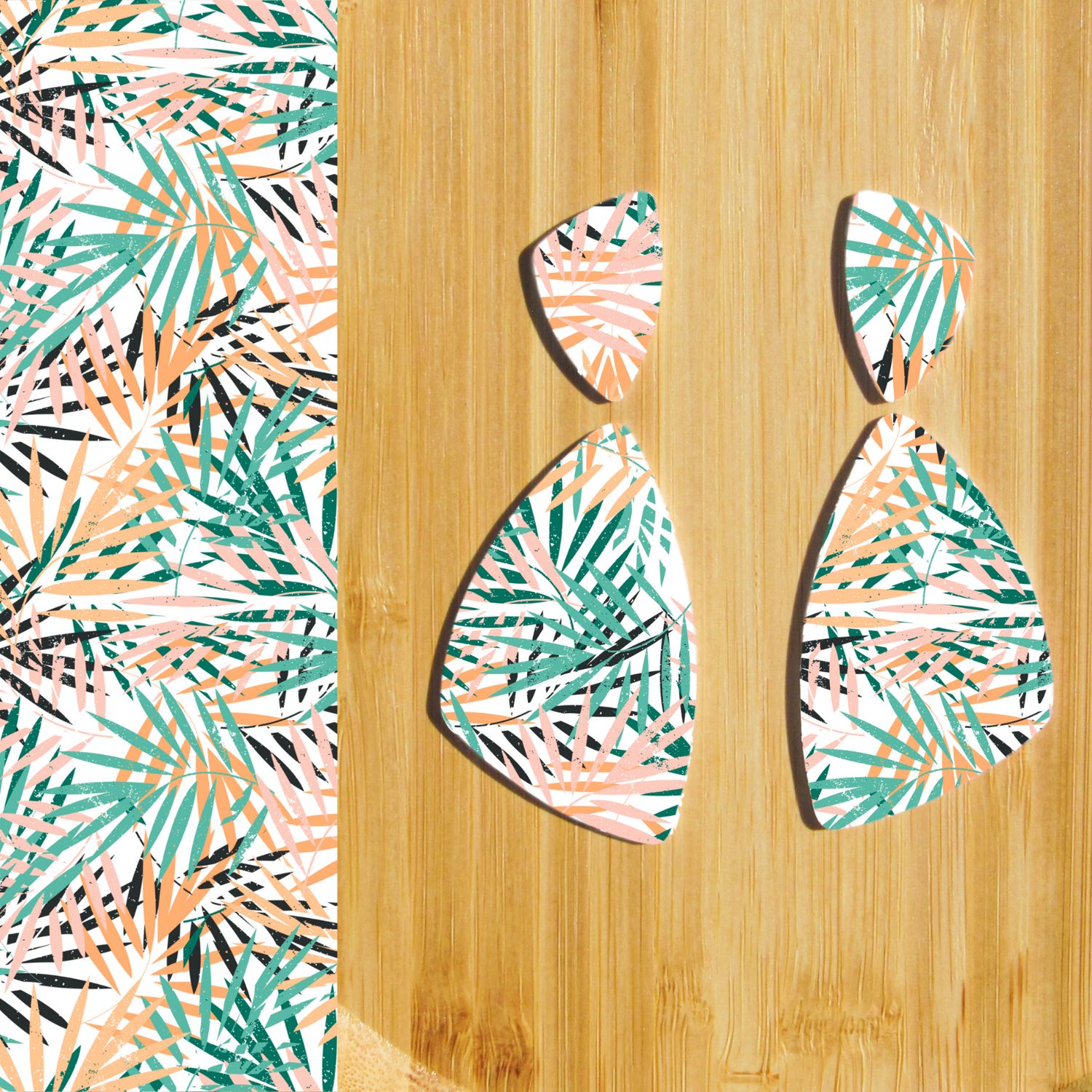 3.5x5&quot; Water Soluble Transfer Sheet for Polymer Clay / Palm Leaves T038