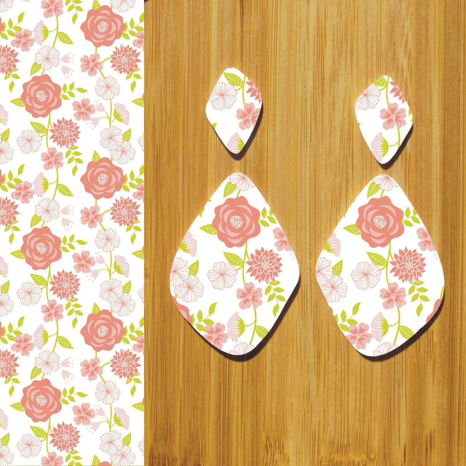 3.5x5&quot; Water Soluble Transfer Sheet for Polymer Clay / Rose Garland T045