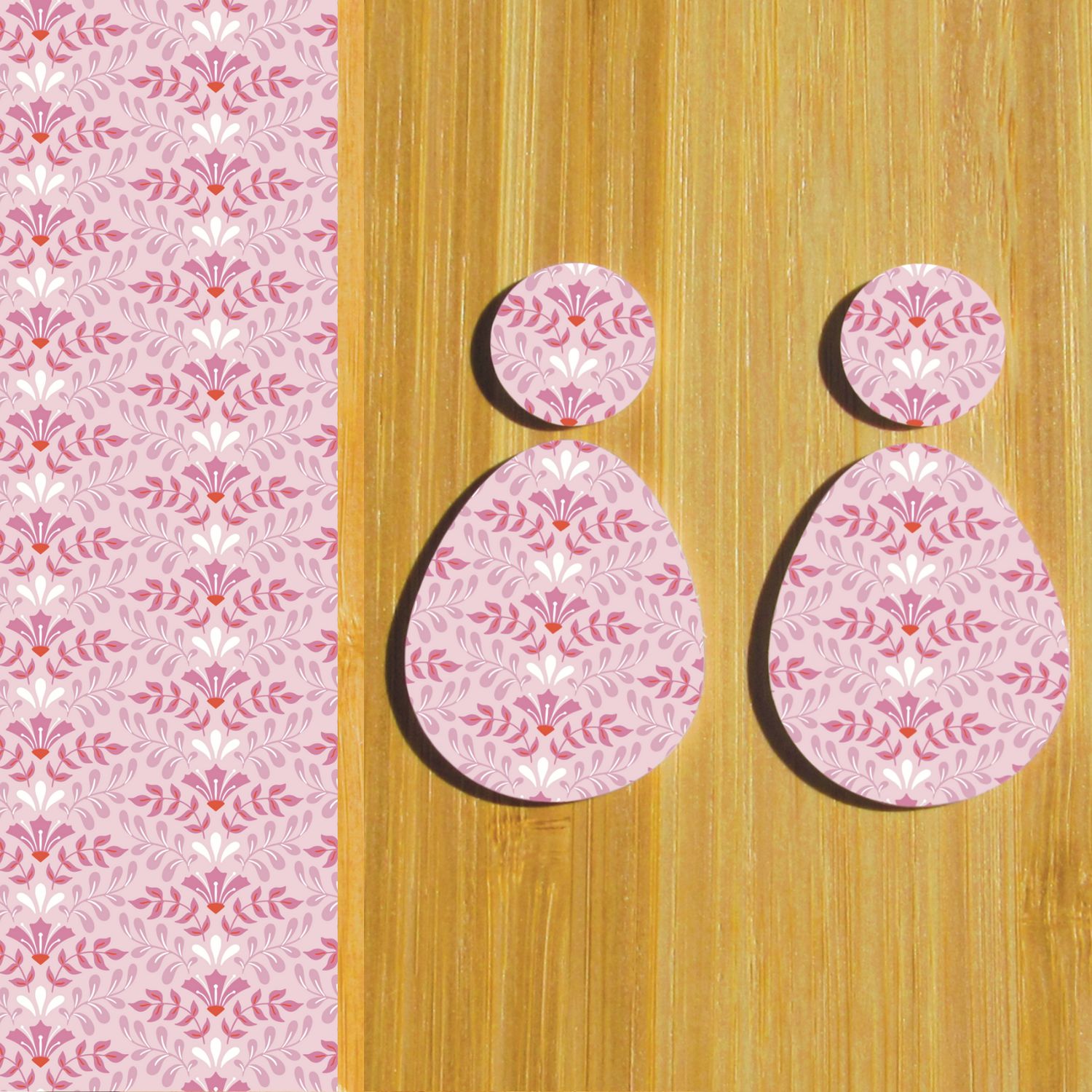 3.5x5&quot; Water Soluble Transfer Sheet for Polymer Clay / Pink Dream T088